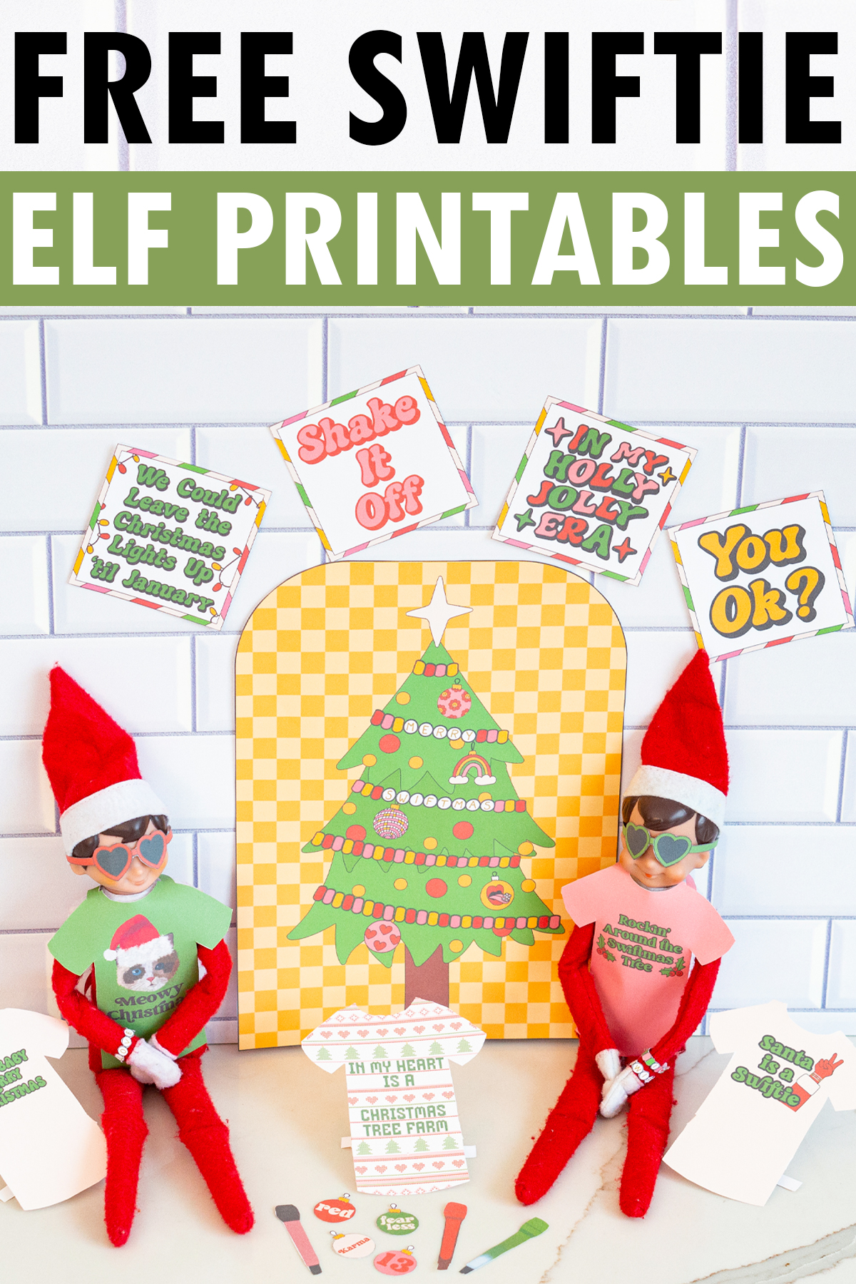 free taylor swift inspired elf on the shelf printables